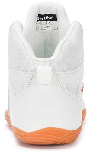 Image of Sisttke Mens Wrestling Shoes Boxing Shoe | Wide Zero Drop Sole, Mid Top,Weightlifting,Powerlifting,Bodybuilding,Fitness,Lightweight,for Competition & Training