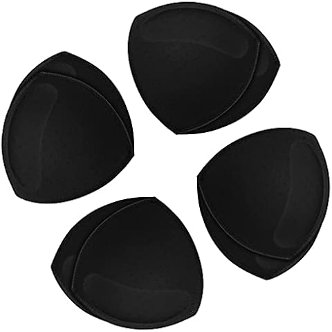 SKENGWEL Bra Pads Inserts Women's Sports Cups Bra Replacement Insert for Bikini Swimsuit (4 Pairs Black) Cover