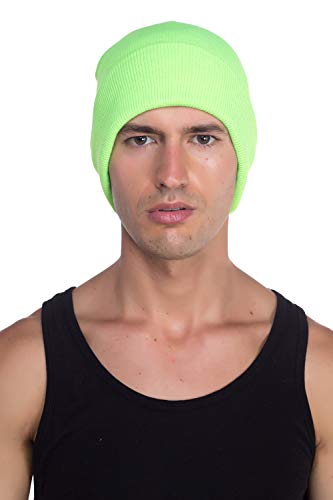 Image of Top Level Beanie Men Women - Unisex Cuffed Plain Skull Knit Hat Cap