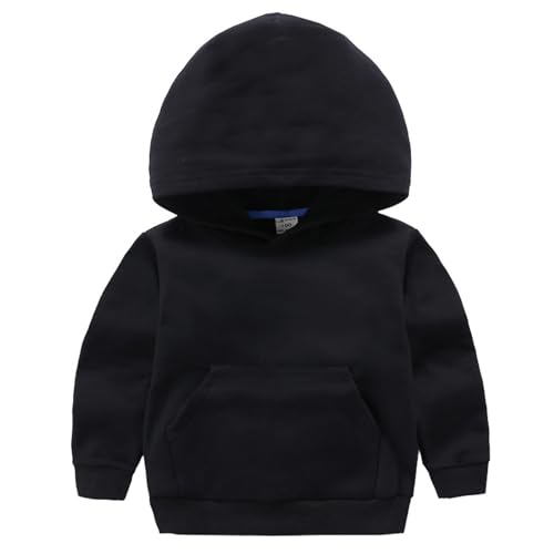 Baby Kids Boy Girl Solid Casual Pocket Hoodie Sweatershirt Long Sleeve Pullover Tops 1-6T