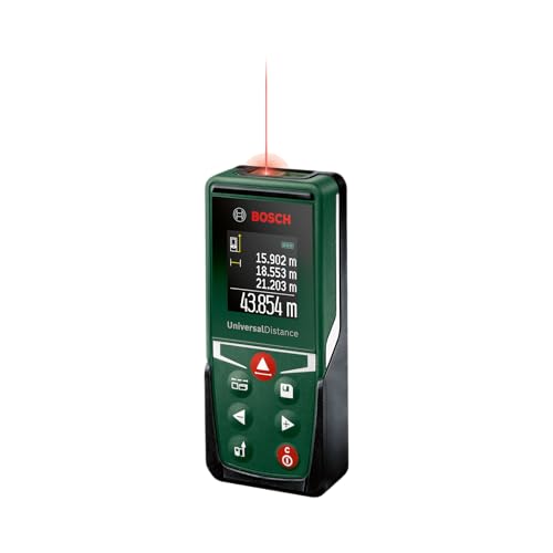 Bosch Laserentfernungsmesser UniversalDistance 50 (Distanz bis 50m präzise messen, Messfunktionen, Speicherfunktion, im Karton) Bosch Laserentfernungsmesser UniversalDistance 50 (Distanz bis 50m präzise messen, Messfunktionen, Speicherfunktion, im Karton)