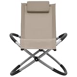 WGYHOME Tumbona infantil de acero topo, terraza y balcón