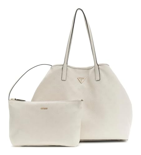 Sac cabas GUESS Victtoria 2 in 1 Stone au fini monogramme haut de gamme