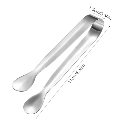 3 Pcs Mini Sweet Tongs, Silver Stainless Steel Ice Tongs for Sugar & Ice Cubes, Dessert, Buffet, Picnic, Party, Wedding, Bar, Kitchen, Cafe - Image 4