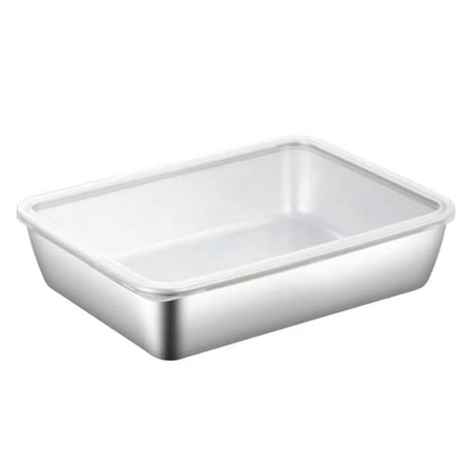 Stainless Steel Serving Tray with Lid | Multipurpose Platter for Breakfast, Baking, Grilling, Salads & Desserts | Durable Kitchen & Dining Essential for Parties and Picnics-image-43