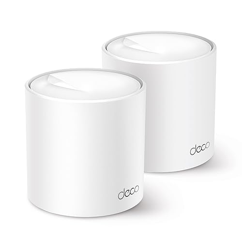 TP-Link Deco X50(2-Pack) AX3000 Whole Home Dual Band Mesh Wi-Fi 6 System, WiFi Router, AI-Driven, Coverage up to 4500ft², Connect up to 150 Devices, Easy Setup, Alexa and Google Home Compatible view 1