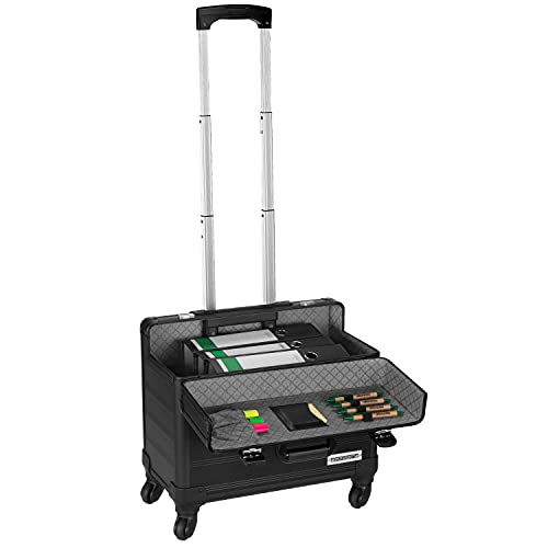 anndora 4 Rad Business Trolley TSA Office Alu Schwarz