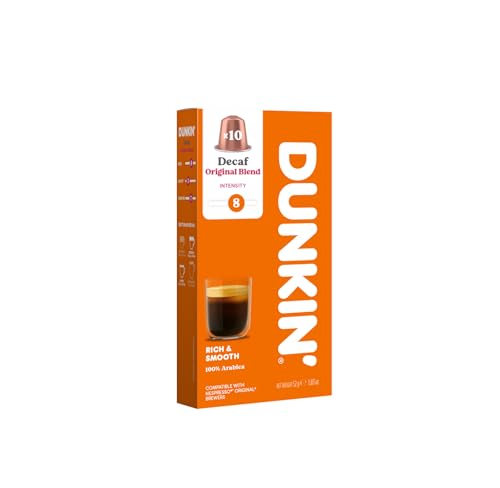 Dunkin' Nespresso Compatible Capsules Decaf - 10 Capsule