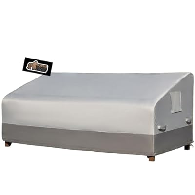 GORILLA GRIP Waterproof Outdoor Sofa Cover, 80 Inch, Adjustable Furniture Cover Sets for Winter, Keep Cushions Dry, Protects from Sun, Snow, Rain, Windproof, UV Coated, 1 Pack