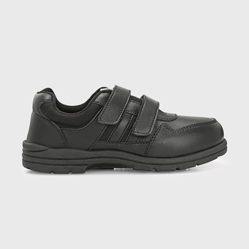 Image of Centrino Unisex-Child Uniform School Shoes | Soft Cushioned Memory Foam Heel Pad Support | Kid's | Boy's | Girl's | Children |Uniform Shoes | Lightweight | Velcroo |Easy Wear & Care| Formal Shoes | Padded Textured Heel Grip Lining | Breathable | All Day Comfort (8121)