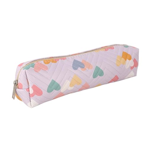 Image of Small Pencil Pouch Cute Makeup Heart Pen Bag Women Office Stationery Comestic Bag