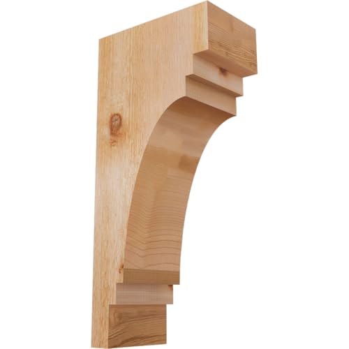 Ekena Millwork COR06X10X22PEC00RWR 6"W x 10"D x 22"H Pescadero Rough Sawn Corbel, Western Red Cedar