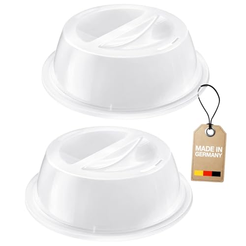 Westmark Teller-Abdeckhauben, 2 Stück, ø je ca. 27,5 cm, Zum Auftauen und Erwärmen in der Mikrowelle, Kunststoff, Weiß, 224622E3 Westmark Teller-Abdeckhauben, 2 Stück, ø je ca. 27,5 cm, Zum Auftauen und Erwärmen in der Mikrowelle, Kunststoff, Weiß, 224622E3