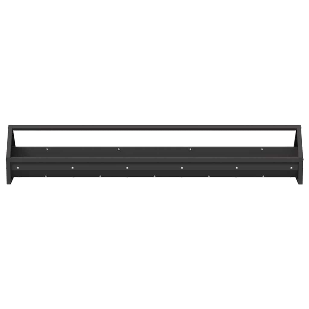vidaXL Canalón de alimentación para Pollos Negro 108 x 20,5 x 20 cm, Comedero para Pollos Moderno y Resistente, Gran Capacidad, accesible para el Clima, Ideal para Granjas