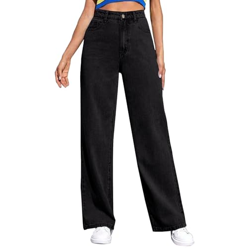Sweatpants Jeans for Women Soft High Waisted Wide Leg Baggy Jeans Plus Size That Look Like Jeans Boyfriend Jeans Comfy Denim