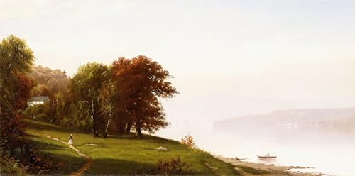 Paysage sur l'Hudson d'Alfred Bricher image sur toile décoration murale salon 60x90