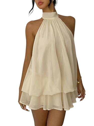 Robe dos nu sexy SweatyRocks mini robe d'été dos croisé pour femme