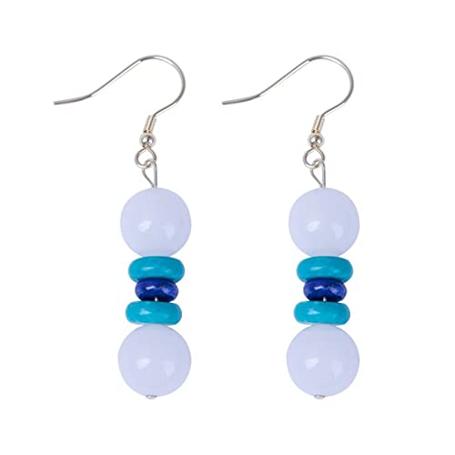 Boucle d'oreille pendante en lapis-lazuli bijoux de vacances style chinois