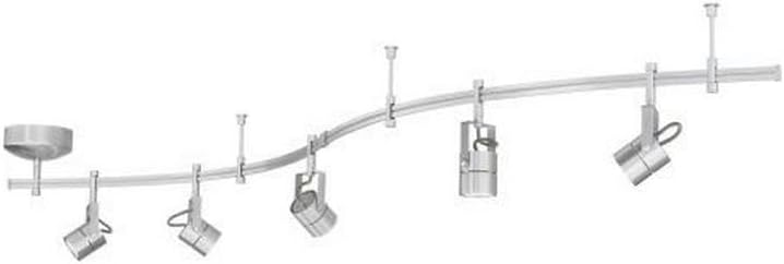 Tech Lighting 800RAL5FCN Focus Track Lighting Kits, 100 watt Flexible Track Light System, 8.5" x 8.5" x 8.5", Matte Nickel