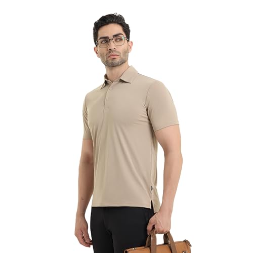 Image of Mauve Mens Smart Stretch Polo | Comfortable Work & Casual | Breathable | All-Day Wear