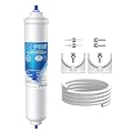 ICEPURE Inline Water Filter for Ice Maker and Refrigerator with 1/4-Inch Direct Connect Fittings, Fits Refrigerator,Ice Maker,RV,RO,Under Sink, NSF Certified Inline Water Filter Reduces Chlorine,1Pack