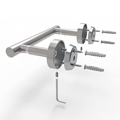 Wzrua Brushed Nickel Toilet Paper Holder Double Post Pivoting Toilet Paper Roll Holder Toilet Paper Hanger Sus304 Stainless Steel Toilet Tissue Holder Wall Mounted #TOP4