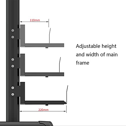 Soporte móvil para triple monitor para TV, ajuste piso miniatura 6