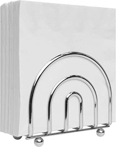 Lista de Servilleteros favoritos de las personas. 40 U Chef Servilletero para Mesa y Comedor de Cocina, Dispensador de Servilletas de Metal, Soporte para Servilletas, Decoración de Cocina y Hogar (Plateado)