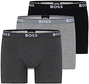 BOSS Mens Bodywear 3 Pack Boxer Shorts with Logo Detail