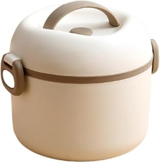 HeyDear ランチボックス 二層弁当箱 304ステンレス鋼 学生用 小型 軽量 絶縁設計 1320ML PP素材 ホワイト (1200ML+304 ステンレス鋼ライナー,ホワイト)