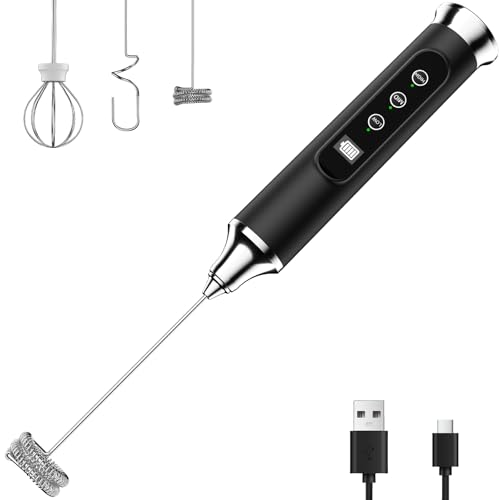 YUSWKO Milk Frother Wand for Coffee, Coffee Frother Handheld Drink Mixer