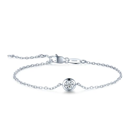 Moissanite Tennis Bracelet, Lab Created Diamond Bracelet, 925 Sterling Silver Bracelets for Women, Jewelry Gift for Women Mom Her, GRA Certified