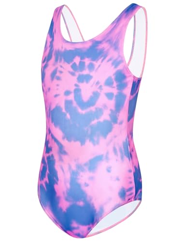 Image of Girls Swimsuits Back Cutout Bathing Suits for Girls 6-14 Removable Chest Pad Quick Dry for Swim Team Beach Pool