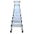 Folding Loft Steps Attic Ceiling Ladder Stair, Extension Pull Down Step Ladder with Armrests, Alloy Scissor Attic Ladder for 9.2ft Height - Black