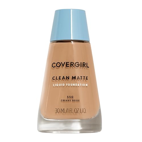 CoverGirl Clean Oil Control Liquid Makeup, Creamy Beige 550, 1.0 ...