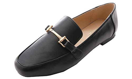 Feversole Mocassini Decorativi Alla Moda Per Donna - Pantofole Stringate Con Finiture Metalliche, Suola Antiscivolo, Tacco Piatto 1 Cm