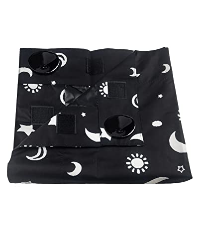 tuare Portable Blackout Blind with Suction Cups, Adjustable Temporary Blackout Blinds, Stick-On Blackout Blinds for Windows, Travel-Friendly, Lightweight for Bedroom, Living Room, Travel, 130x200cm