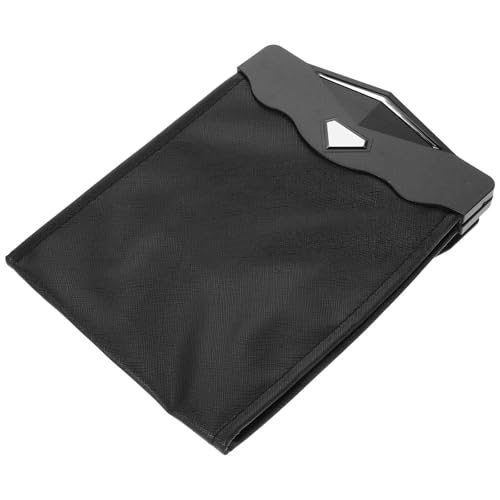 Cubo de basura para coche negro de cuero accesorio colgante con luz led universal