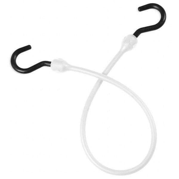 Bungee Cord, White, 24 in. L, 1-1/2 in. W
