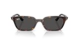 Ray-Ban Rb4456f Zaya Low Bridge Fit Square Sunglasses, Havana/Dark Grey, 52 mm