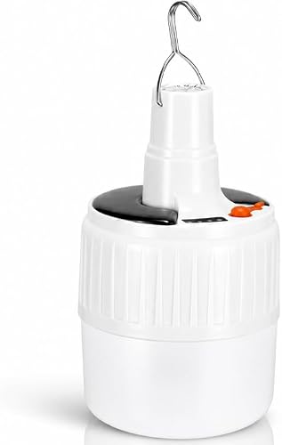 Solar LED Camping Lamp, Dual Solar and USB Rechargeable, 24 LEDs, 5 Lighting Modes, IP65, 1200mAh, Portable with Hanging Hook