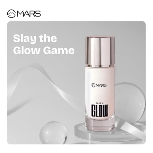 Image of MARS Take A Glow Illuminating Primer + Strobe Cream | 3-in-1 Formula: Moisturiser, Face Primer & Highlighter | Enriched with Jojoba Oil, Madecassoside & Ectoin (30ml) (01-MOON GLOW) (Pack of 2)
