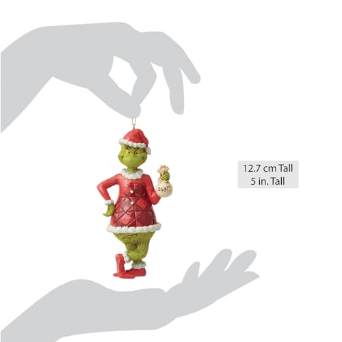 Jim Shore Grinch With Bag Of Coal Ho Hanging Ornament, Multicolor, 5 In H X 1.75 In W X 2.25 In D - Image 3