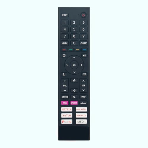 Télécommande vocale ERF3A80 de remplacement compatible Hisense UHD Smart TV 55A6BGTUK 65A6BGTUK 43A6GTUK
