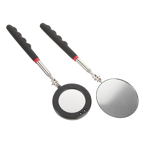 DOITOOL Car Inspection Mirror Light Round Telescoping Auto Inspection Mirror for Flexible Inspection
