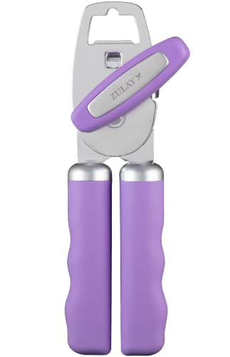 Image of Zulay Kitchen Manual Can Opener Heavy Duty Patented Stainless Steel, Mauve