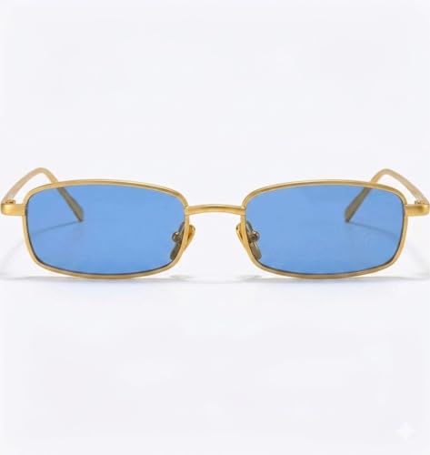 Image of Rectangle Retro UV Protection Sunglasses for Men & Women, Stylish 90's Narrow Frame