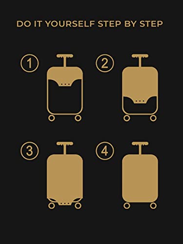 Image of Cortina Leaf Design Travel Suitcase Eco-Friendly Cover | Small | Fits 18-22 Inch Luggage | Polyester-Spandex | 55cm (20 inches) | Luggage Protectors | Anti Scratch /Dust | Pack of 1 | Black