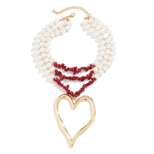 Collier grand cœur punk pour femmes : le bijou audacieux qui résout les looks ternes