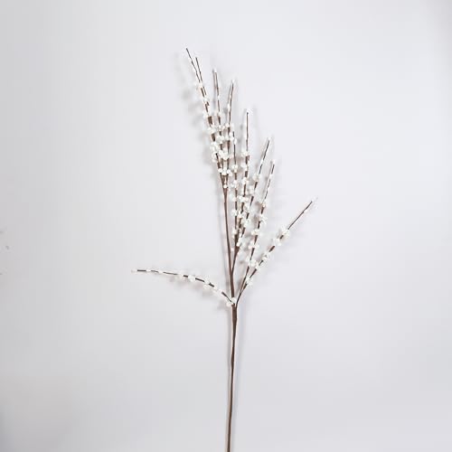 NOLAST 10 Pieces 29.5 Inch Artificial Flowers Fake Flower Faux Tall Flowers Branches Long Stems for Vase Wedding Home Office Party Hotel Restaurant Decoration (White)